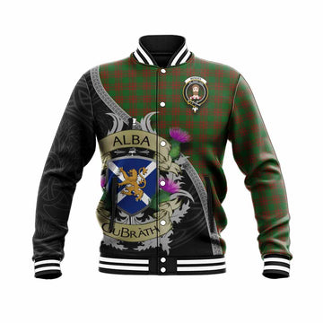 Menzies Tartan Family Crest Baseball Jacket Lion Rampant Royal Thistle Shield Celtic Inspired Unisex - Tartan Vibes Clothing