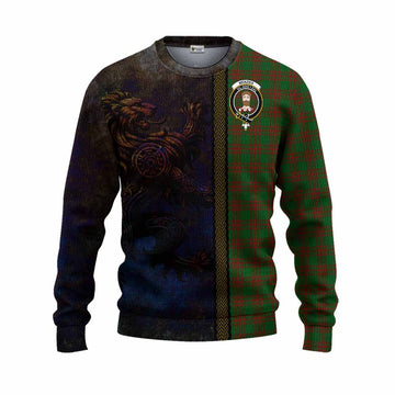 Menzies Tartan Family Crest Knitted Sweater Alba Gu Brath Be Brave Lion Ancient Style Unisex - Tartan Vibes Clothing