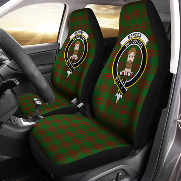 Menzies Tartan Car Seat Cover with Family Crest One Size - Tartanvibesclothing