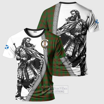 Menzies Tartan Clan Crest T-Shirt with Highlander Warrior Celtic Style Kid's Shirt - Tartan Vibes Clothing
