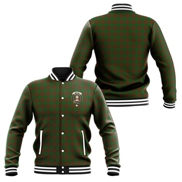 Menzies Tartan Baseball Jacket with Family Crest