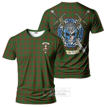 Menzies Tartan T-Shirt with Family Crest Celtic Skull Style Kid's Shirt - Tartan Vibes Clothing