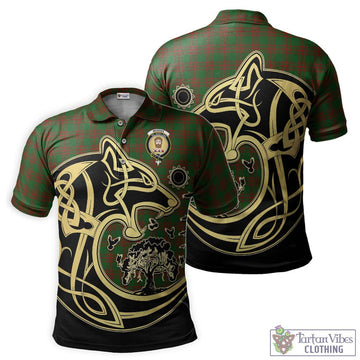 Menzies Tartan Polo Shirt with Family Crest Celtic Wolf Style Kid - Tartan Vibes Clothing