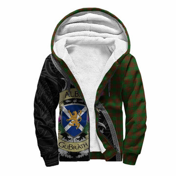 Menzies Tartan Family Crest Sherpa Hoodie Lion Rampant Royal Thistle Shield Celtic Inspired