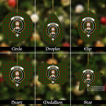 Menzies Tartan Christmas Aluminium Ornament with Family Crest Aluminium - Tartan Vibes Clothing