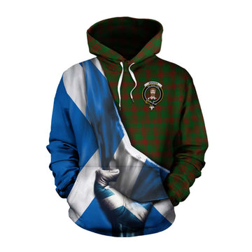 Menzies Tartan Cotton Hoodie with Family Crest Scotland Patriotic Style Pullover Hoodie XS - Tartan Vibes Clothing