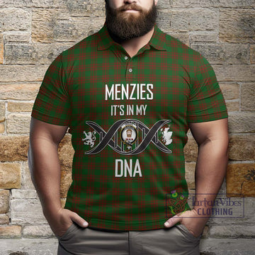 Menzies Tartan Polo Shirt with Family Crest DNA In Me Style Kid - Tartan Vibes Clothing