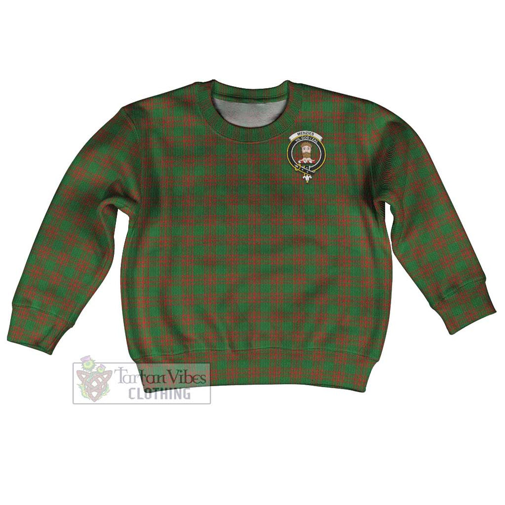 Menzies Tartan Kid Ugly Sweater with Family Crest Kid - Tartan Vibes Clothing