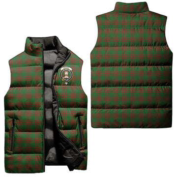 Menzies Tartan Sleeveless Puffer Jacket with Family Crest