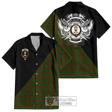 Menzies Tartan Hawaiian Shirt with Family Crest and Military Logo Style Kid - Tartan Vibes Clothing