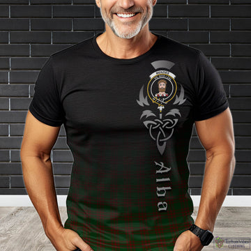 Menzies Tartan T-Shirt Featuring Alba Gu Brath Family Crest Celtic Inspired