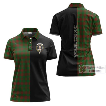 Menzies Tartan Women's Polo Shirt with Family Crest and Half Of Me Style Women - Tartan Vibes Clothing