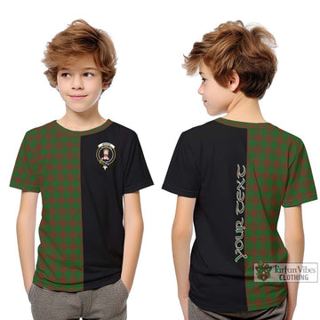 Menzies Tartan Kid T-Shirt with Family Crest and Half Of Me Style Youth XL Size14 - Tartanvibesclothing Shop