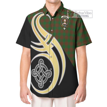Menzies Tartan Hawaiian Shirt with Family Crest and Celtic Symbol Style Kid - Tartan Vibes Clothing