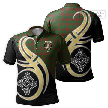 Menzies Tartan Polo Shirt with Family Crest and Celtic Symbol Style Kid - Tartan Vibes Clothing