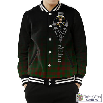 Menzies Tartan Baseball Jacket Featuring Alba Gu Brath Family Crest Celtic Inspired Unisex - Tartan Vibes Clothing