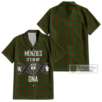 Menzies Tartan Hawaiian Shirt with Family Crest DNA In Me Style Kid - Tartan Vibes Clothing