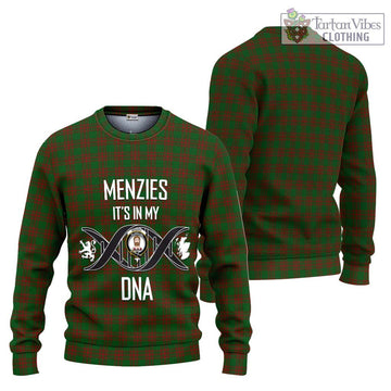 Menzies Tartan Ugly Sweater with Family Crest DNA In Me Style Unisex - Tartan Vibes Clothing