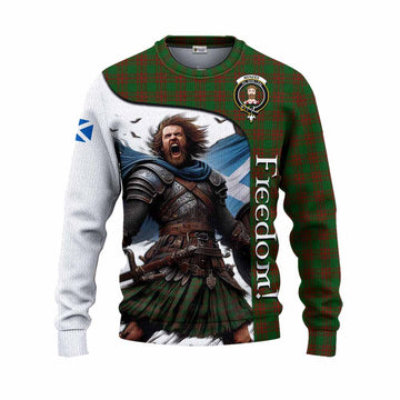 Menzies Crest Tartan Knitted Sweater Inspired by the Freedom of Scottish Warrior Unisex - Tartan Vibes Clothing
