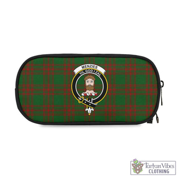 Menzies Tartan Pen and Pencil Case with Family Crest