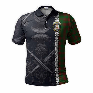 Menzies Tartan Polo Shirt with Family Crest Cross Sword Thistle Celtic Vibes Kid - Tartan Vibes Clothing