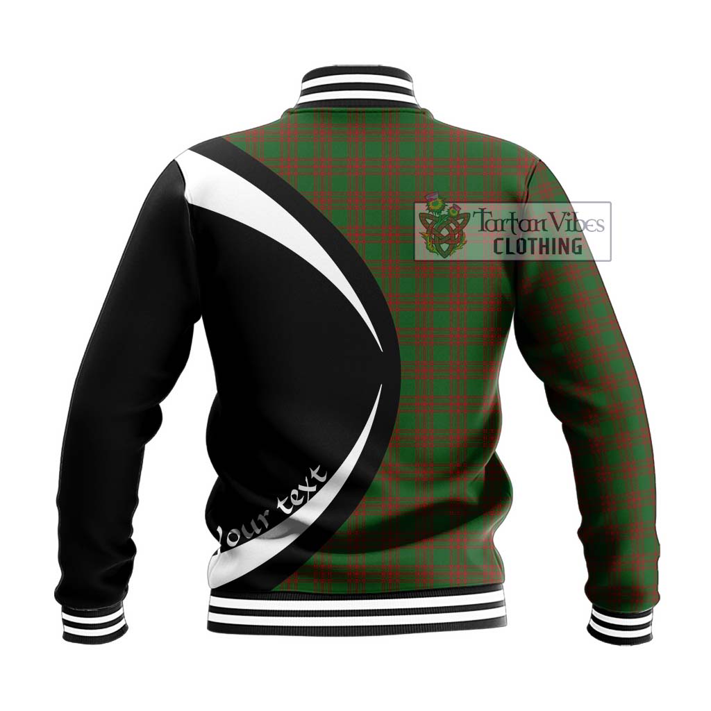 Menzies Tartan Baseball Jacket with Family Crest Circle Style - Tartan Vibes Clothing