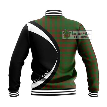 Menzies Tartan Baseball Jacket with Family Crest Circle Style - Tartan Vibes Clothing