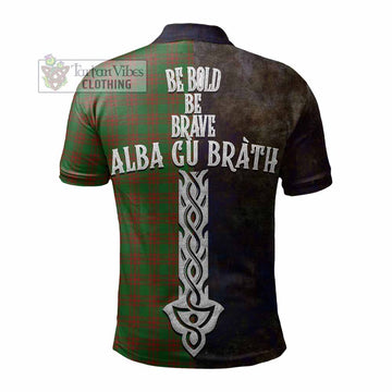 Menzies Tartan Family Crest Polo Shirt Alba Gu Brath Be Brave Lion Ancient Style - Tartan Vibes Clothing