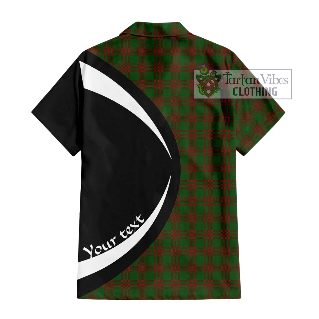 Menzies Tartan Hawaiian Shirt with Family Crest Circle Style - Tartan Vibes Clothing