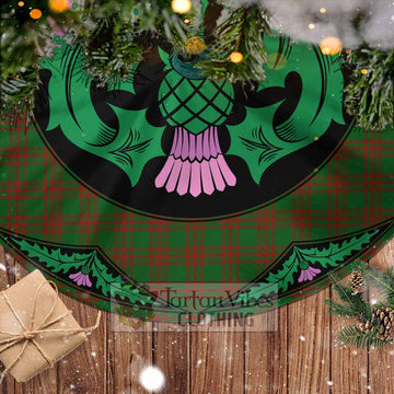 Menzies Tartan Christmas Tree Skirt Scottish Thistle Style - Tartan Vibes Clothing