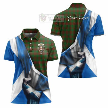 Menzies Tartan Women's Polo Shirt with Family Crest Scotland Patriotic Style - Tartan Vibes Clothing