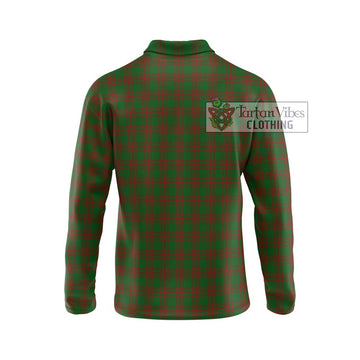 Menzies Tartan Long Sleeve Polo Shirt with Family Crest DNA In Me Style - Tartan Vibes Clothing