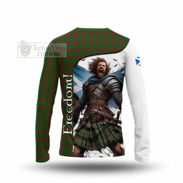Menzies Crest Tartan Long Sleeve T-Shirt Inspired by the Freedom of Scottish Warrior - Tartan Vibes Clothing