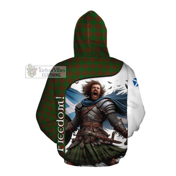 Menzies Crest Tartan Cotton Hoodie Inspired by the Freedom of Scottish Warrior Pullover Hoodie - Tartan Vibes Clothing