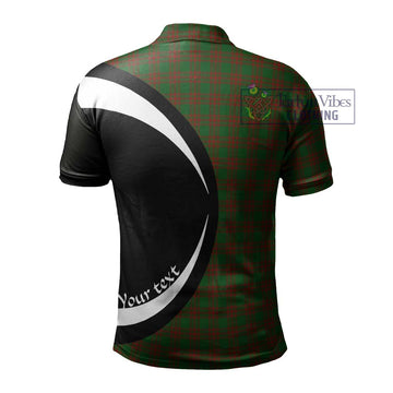 Menzies Tartan Men's Polo Shirt with Family Crest Circle Style - Tartan Vibes Clothing