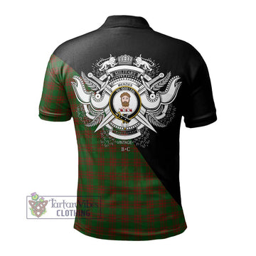 Menzies Tartan Polo Shirt with Family Crest and Military Logo Style - Tartan Vibes Clothing