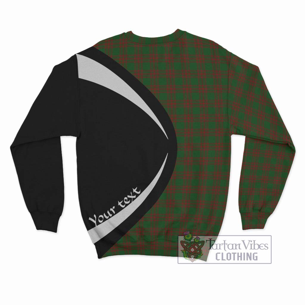 Menzies Tartan Sweatshirt with Family Crest Circle Style - Tartan Vibes Clothing