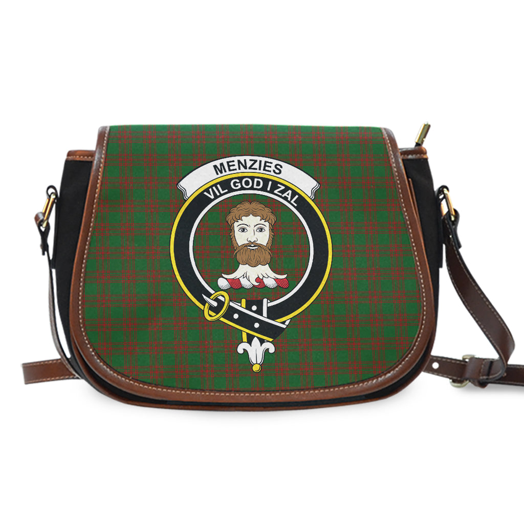 Menzies Tartan Saddle Bag with Family Crest - Tartan Vibes Clothing