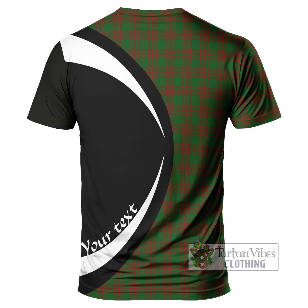 Menzies Tartan T-Shirt with Family Crest Circle Style - Tartan Vibes Clothing