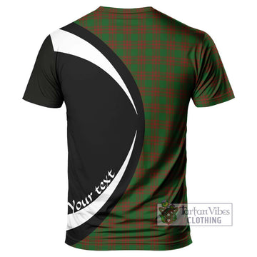 Menzies Tartan T-Shirt with Family Crest Circle Style - Tartan Vibes Clothing