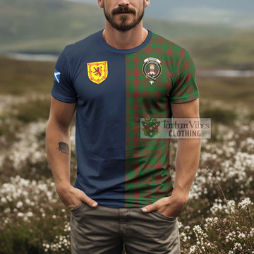 Tartan Vibes Clothing Menzies Tartan T-Shirt Alba with Scottish Lion Royal Arm Half Style