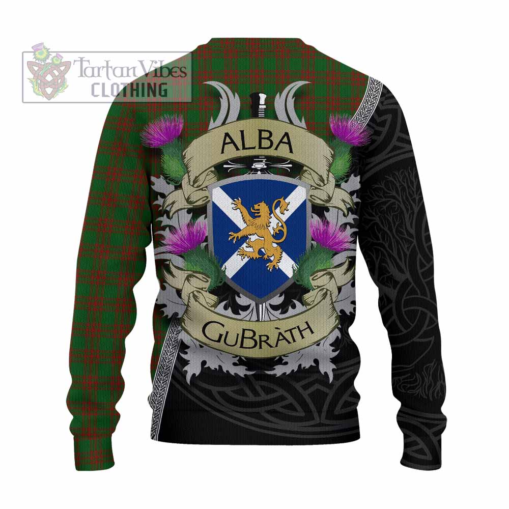 Menzies Tartan Family Crest Knitted Sweater Lion Rampant Royal Thistle Shield Celtic Inspired - Tartan Vibes Clothing