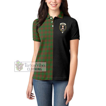 Menzies Tartan Women's Polo Shirt with Family Crest and Half Of Me Style - Tartan Vibes Clothing