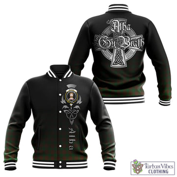 Menzies Tartan Baseball Jacket Featuring Alba Gu Brath Family Crest Celtic Inspired - Tartan Vibes Clothing