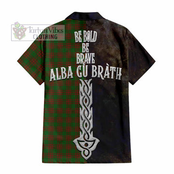 Menzies Tartan Family Crest Hawaiian Shirt Alba Gu Brath Be Brave Lion Ancient Style - Tartan Vibes Clothing