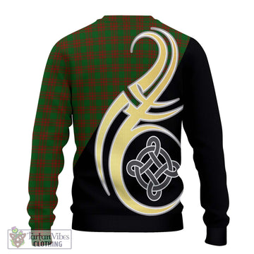 Menzies Tartan Ugly Sweater with Family Crest and Celtic Symbol Style - Tartan Vibes Clothing