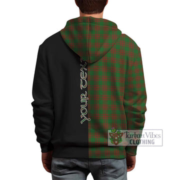 Menzies Tartan Hoodie with Family Crest and Half Of Me Style - Tartan Vibes Clothing
