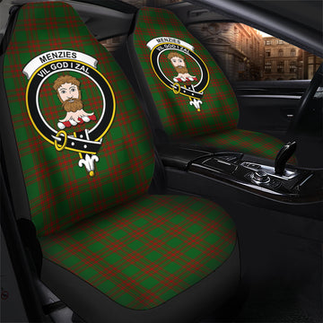 Menzies Tartan Car Seat Cover with Family Crest - Tartanvibesclothing