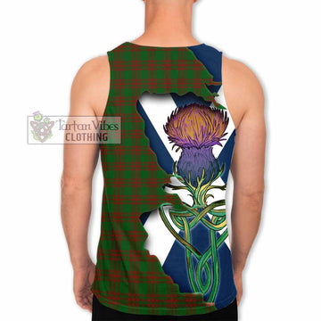 Menzies Tartan Family Crest Men's Tank Top Scottish Thistle Celtic Inspired