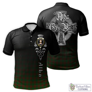 Menzies Tartan Polo Shirt Featuring Alba Gu Brath Family Crest Celtic Inspired